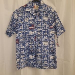 Hilo Hattier Hawaiian Short Sleeve Short Size S